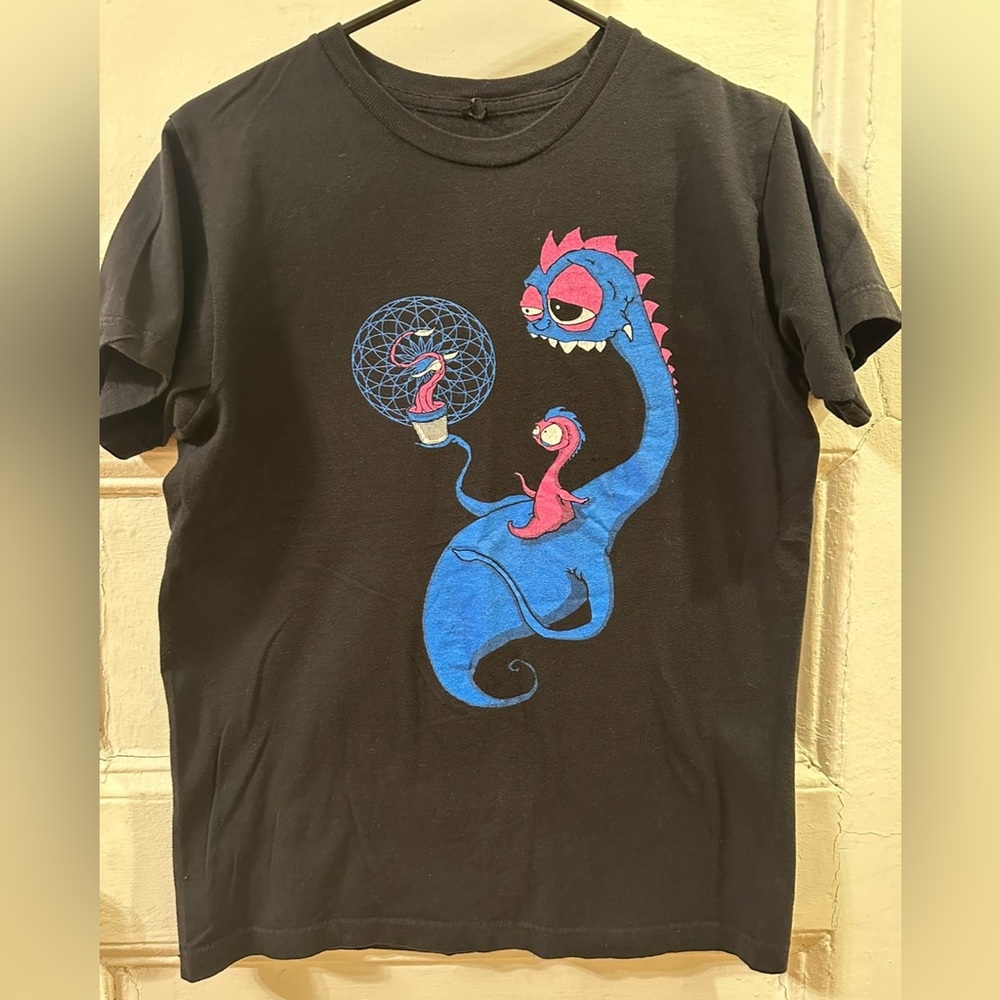 Vintage black shirt with monster family size small